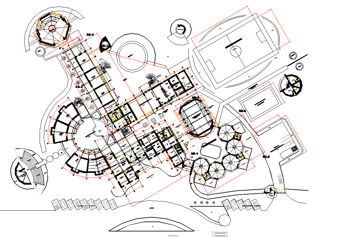 Commercial building plan detail dwg file
