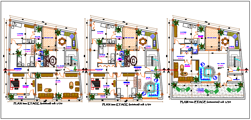 Commercial building plan detail dwg file