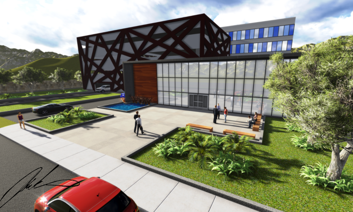 Commercial building plan detail dwg file