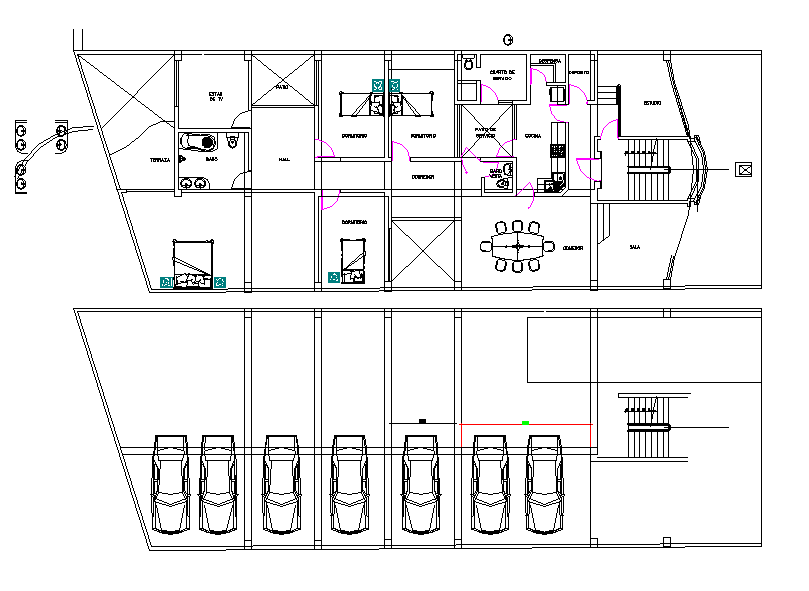 Commercial building plan detail dwg file