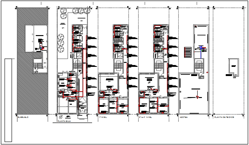 Commercial building plan detail dwg file