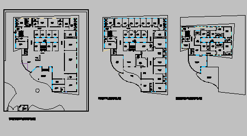 Commercial building plan detail view dwg file