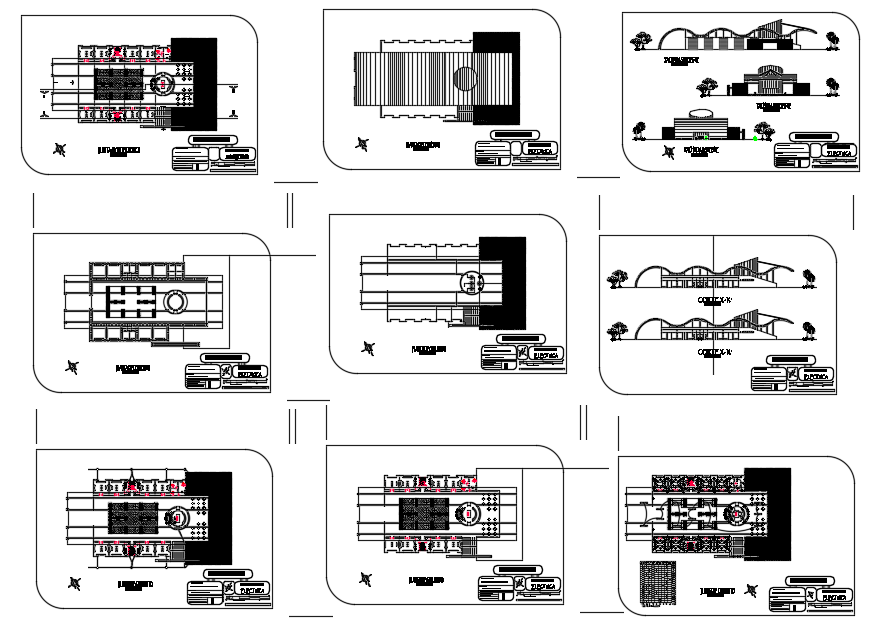 Commercial center dwg file