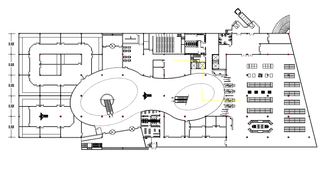 Commercial center shopping center layout plan