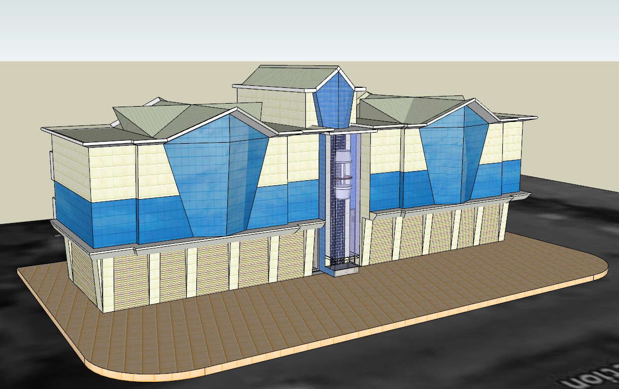 Complete DWG Design of a Commercial Complex Plan in AutoCAD File