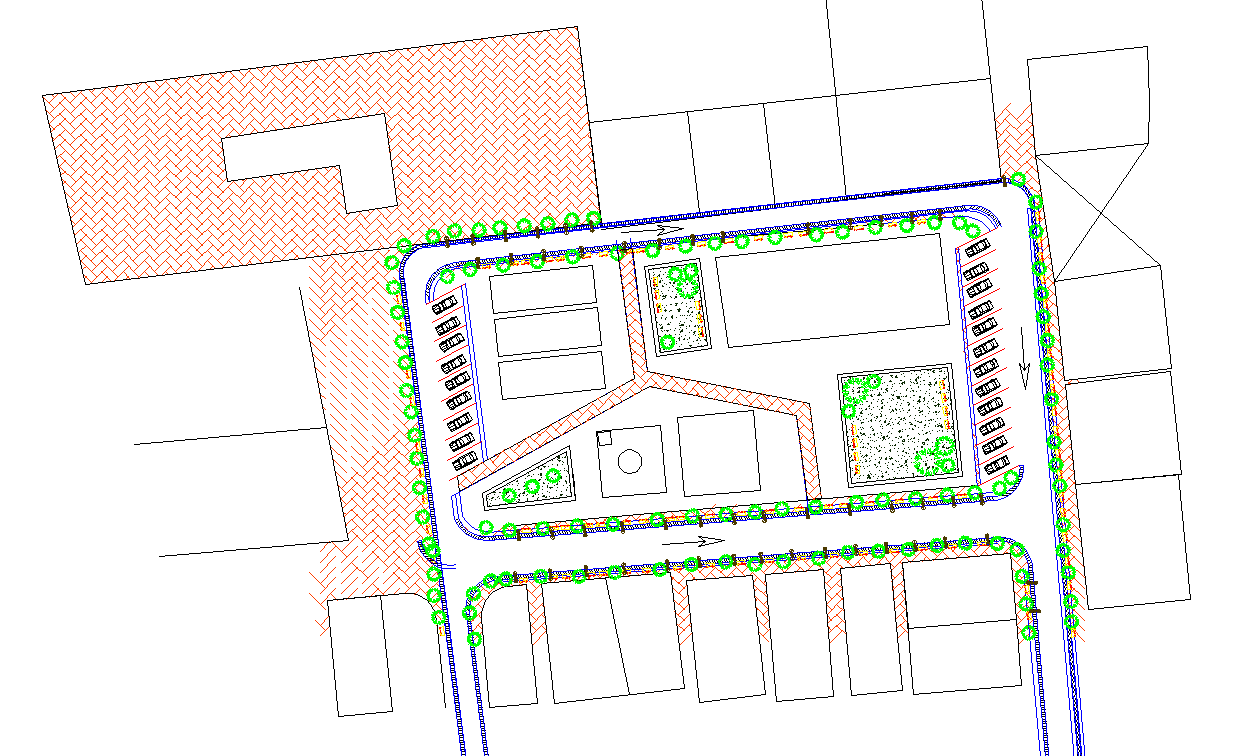 Commercial complex master plan dwg cad files
