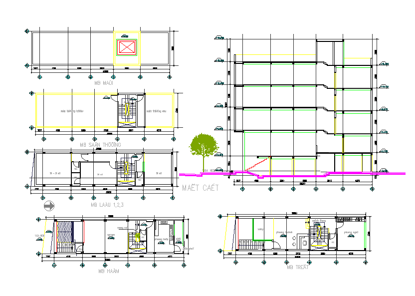 Commercial complex plans architecture