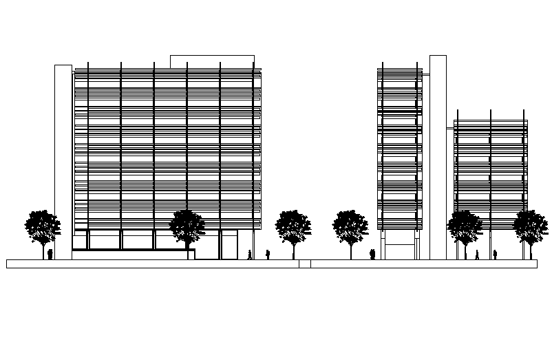 Commercial elevation detail dwg file