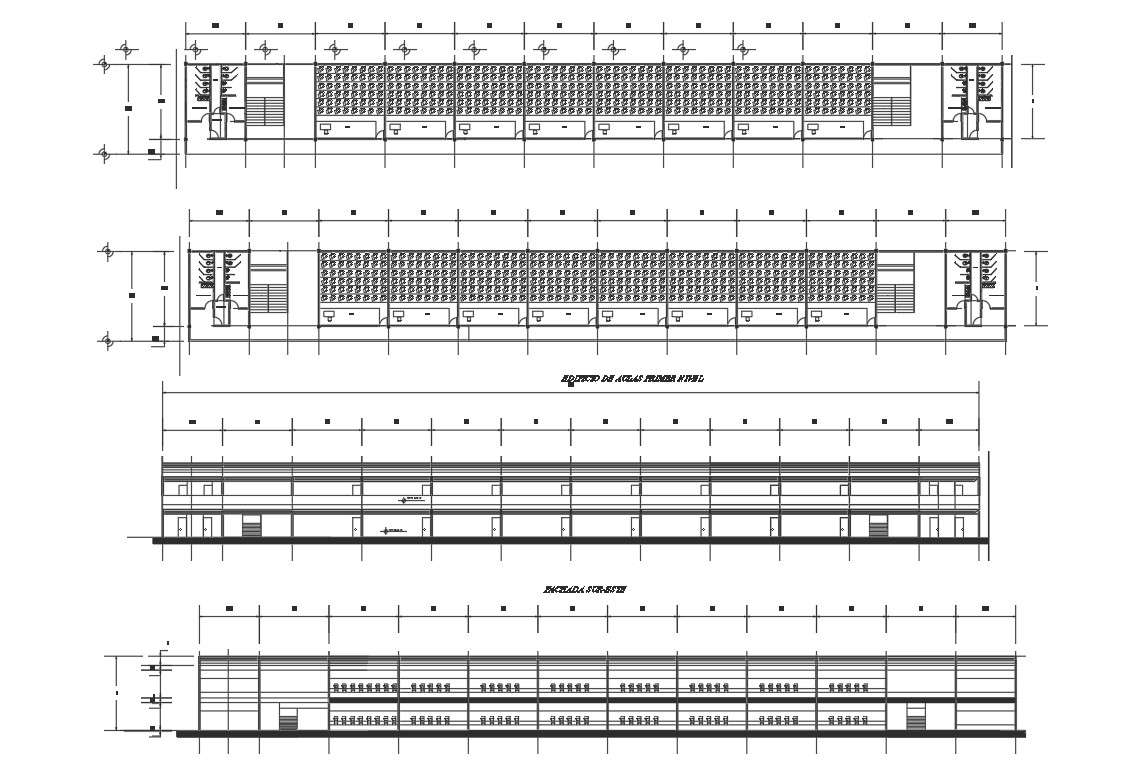 Commercial elevation working plan detail dwg file