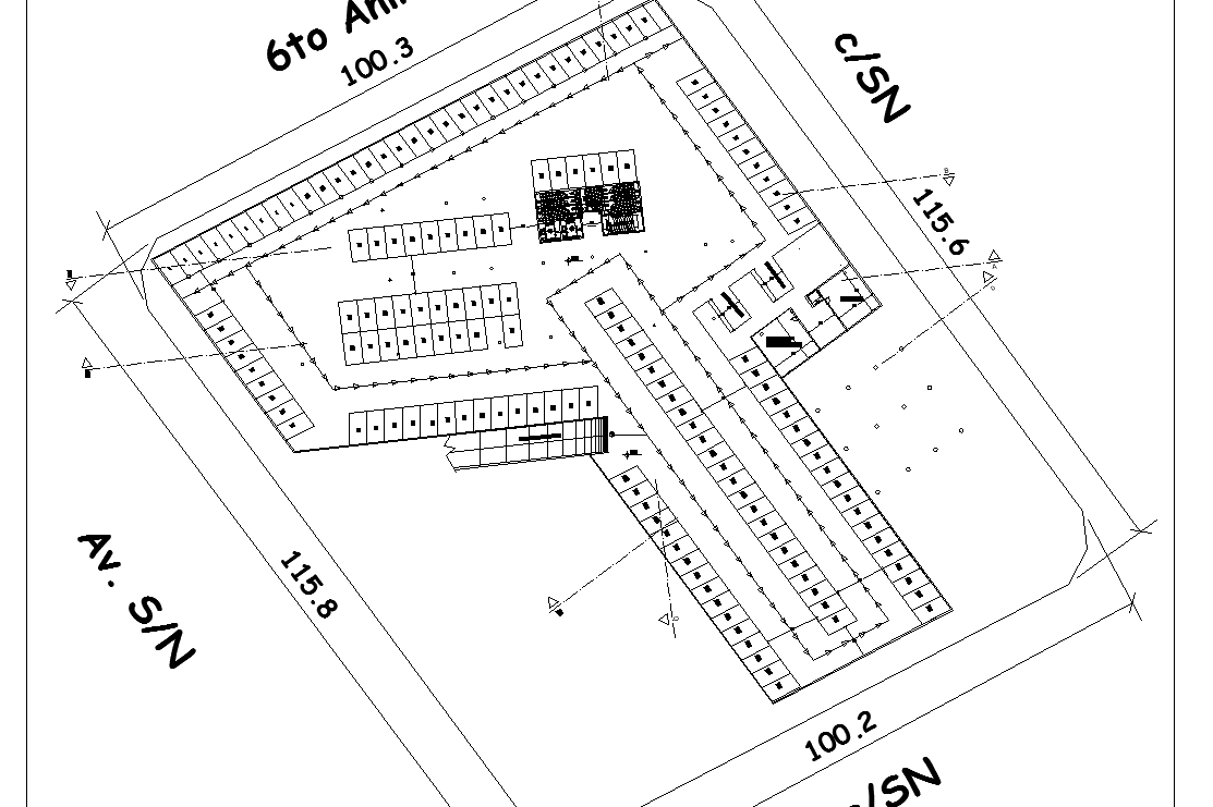 Commercial office Plot layout block number detail dwg file