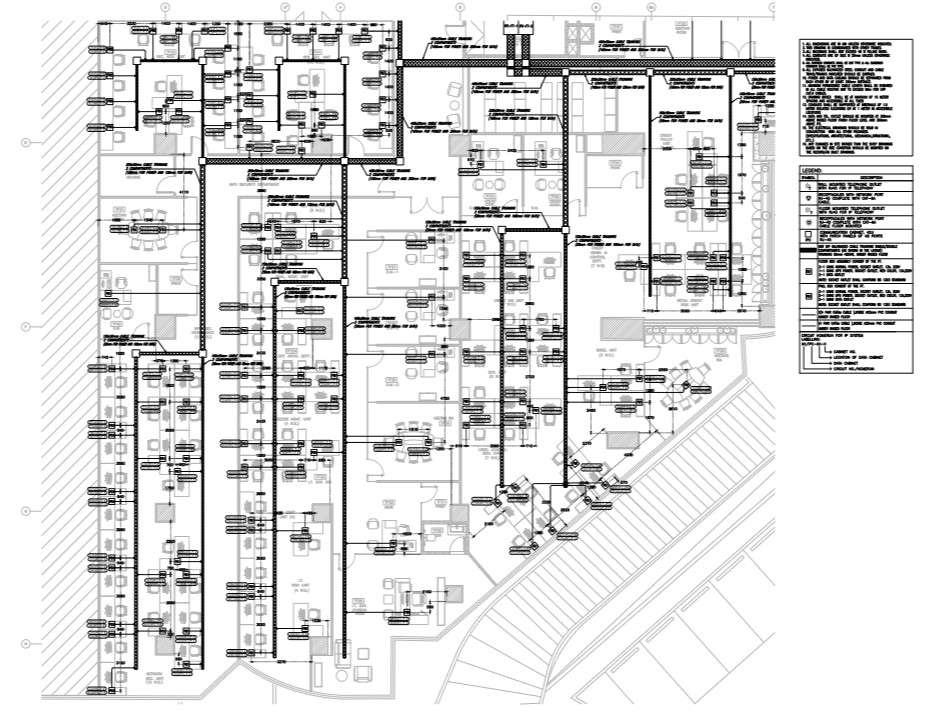 Commercial office building plan detail view file