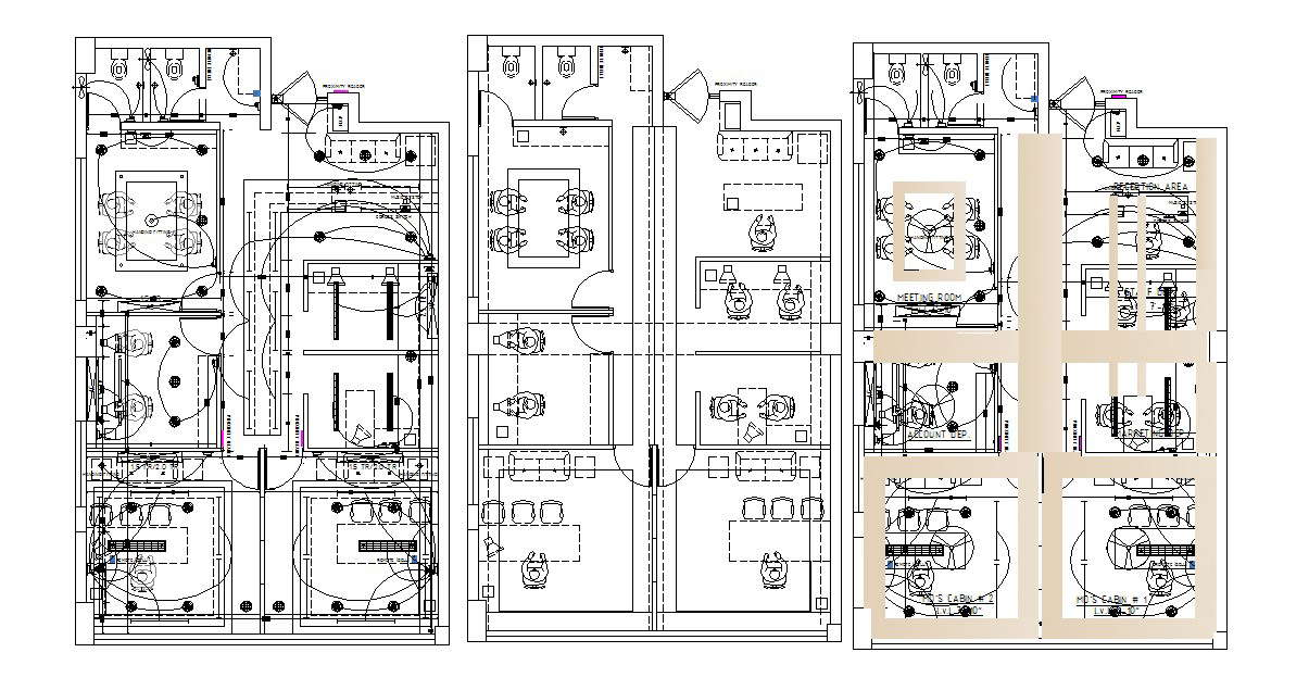 Office Design Plan In DWG File