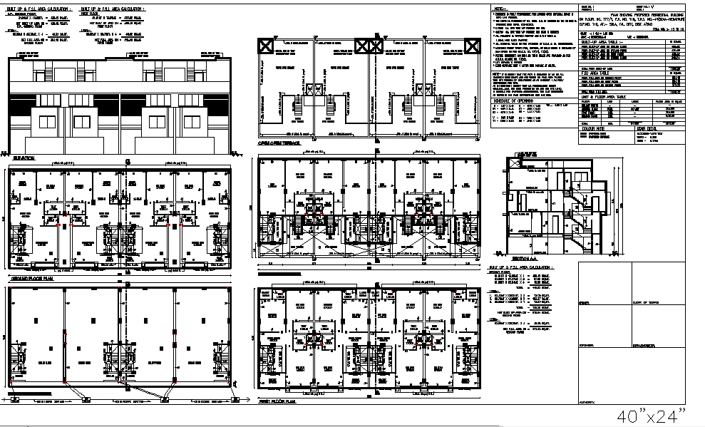 Commercial plan, elevation and section detail dwg file