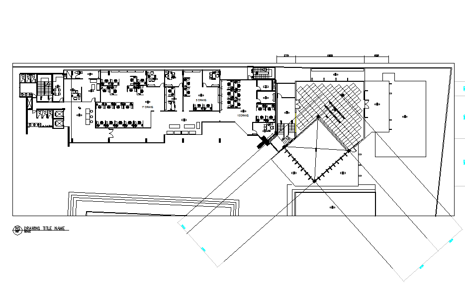 Commercial plan Office detail dwg file