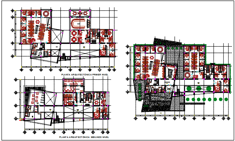 Commercial plan center line details dwg files