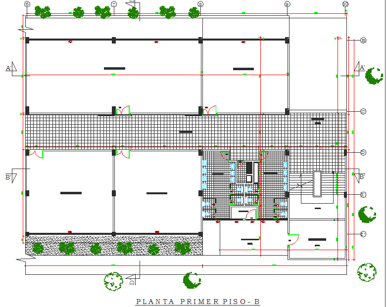 Commercial plan detail dwg file
