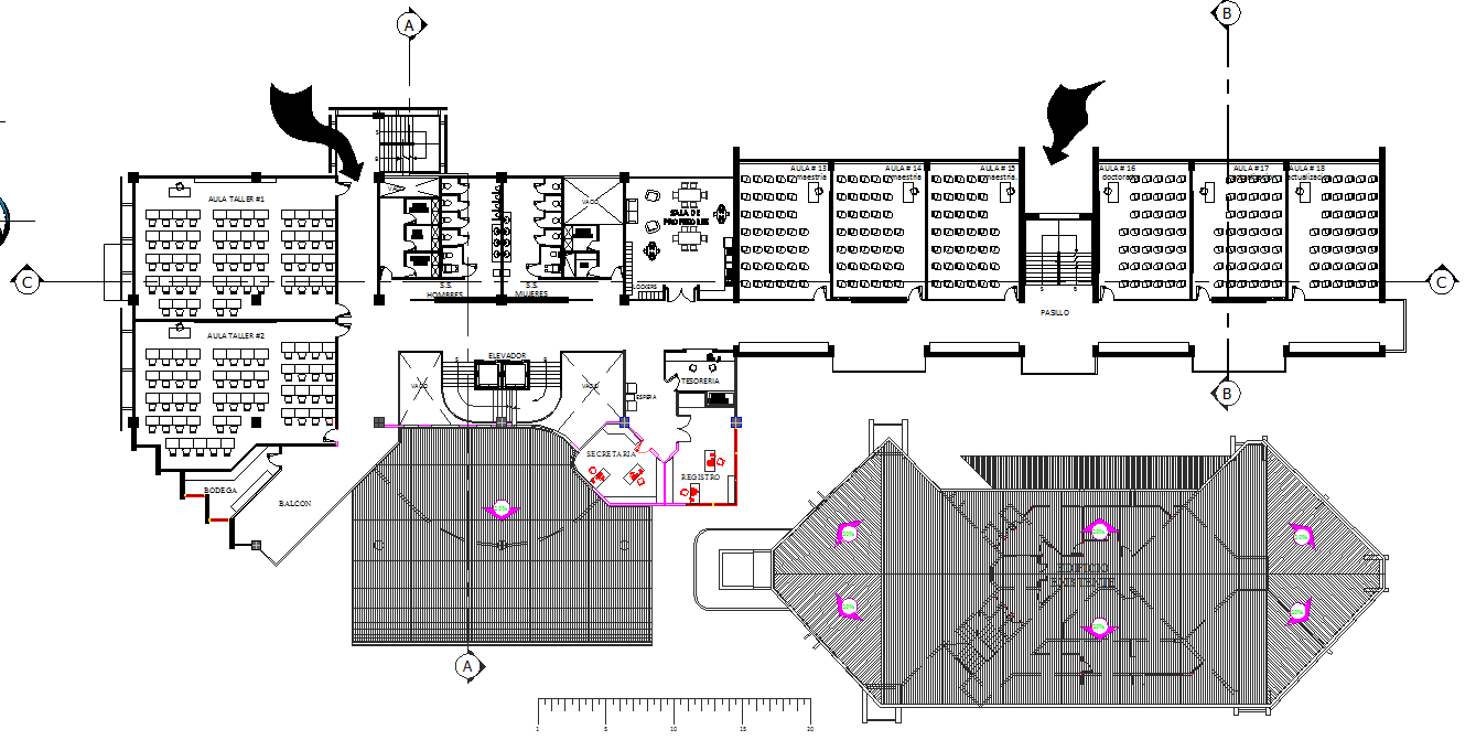 Commercial plan detail dwg file