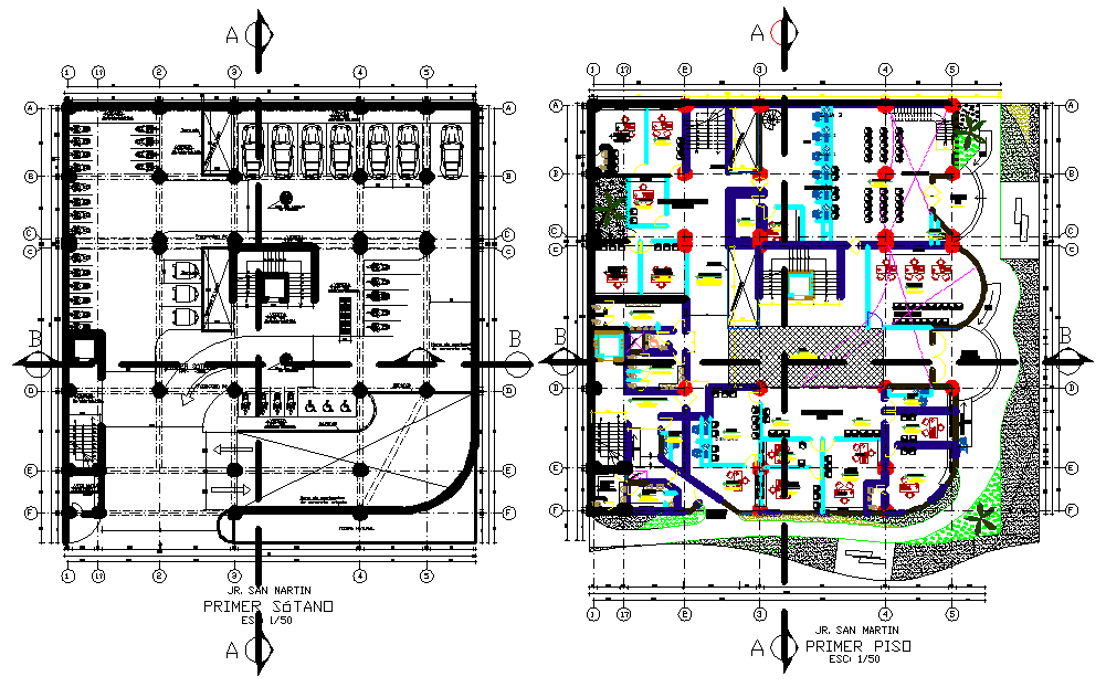 Commercial plan detail dwg file