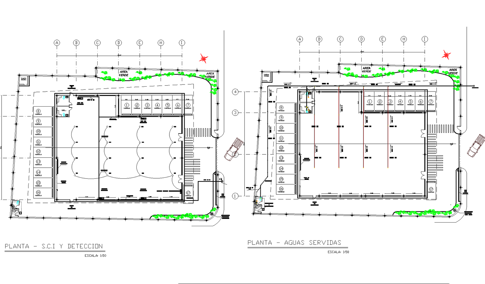 Commercial plan detail dwg file.