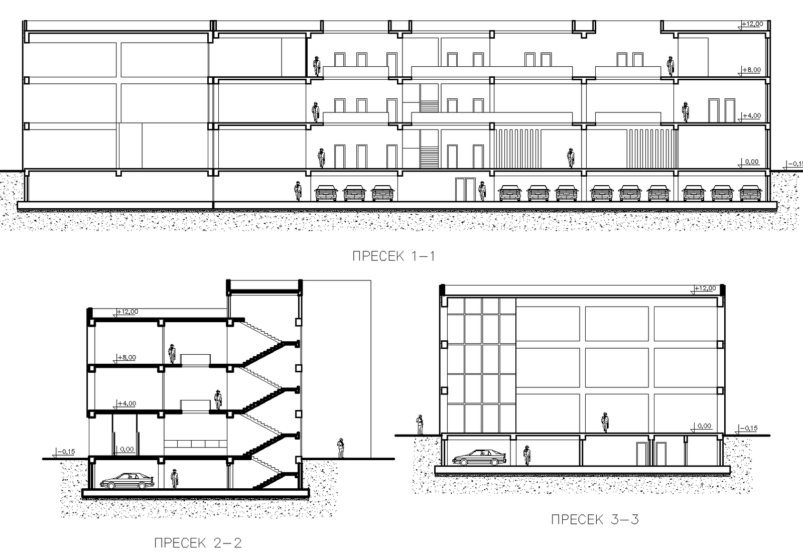 Commercial plan elevation detail dwg file.