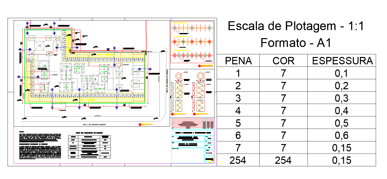 Commercial plan view detail dwg file