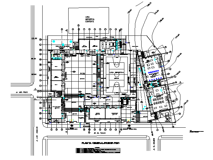 Commercial plaza architectural plan