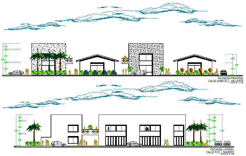 Commercial plaza elevation design