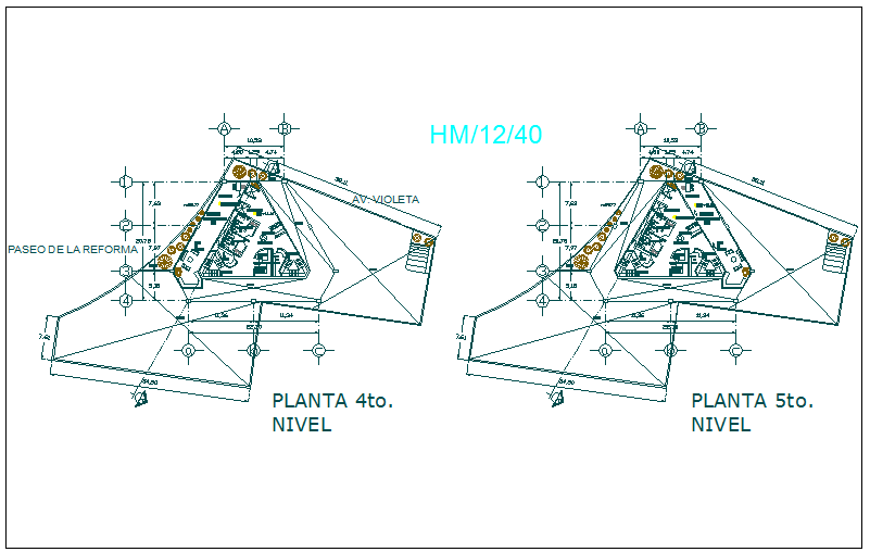 Commercial structure ground parking floor plan view detail dwg file