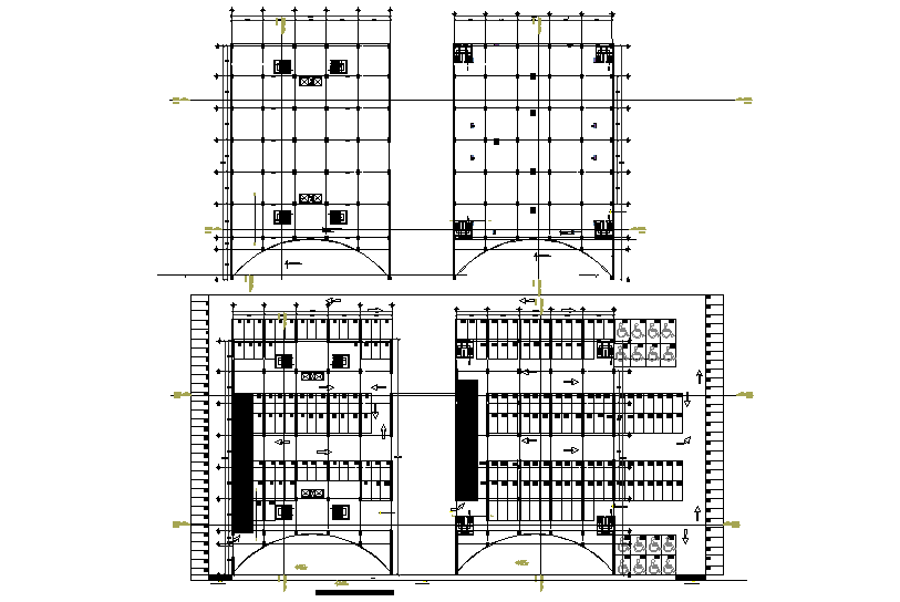 Commercial working plan detail dwg file