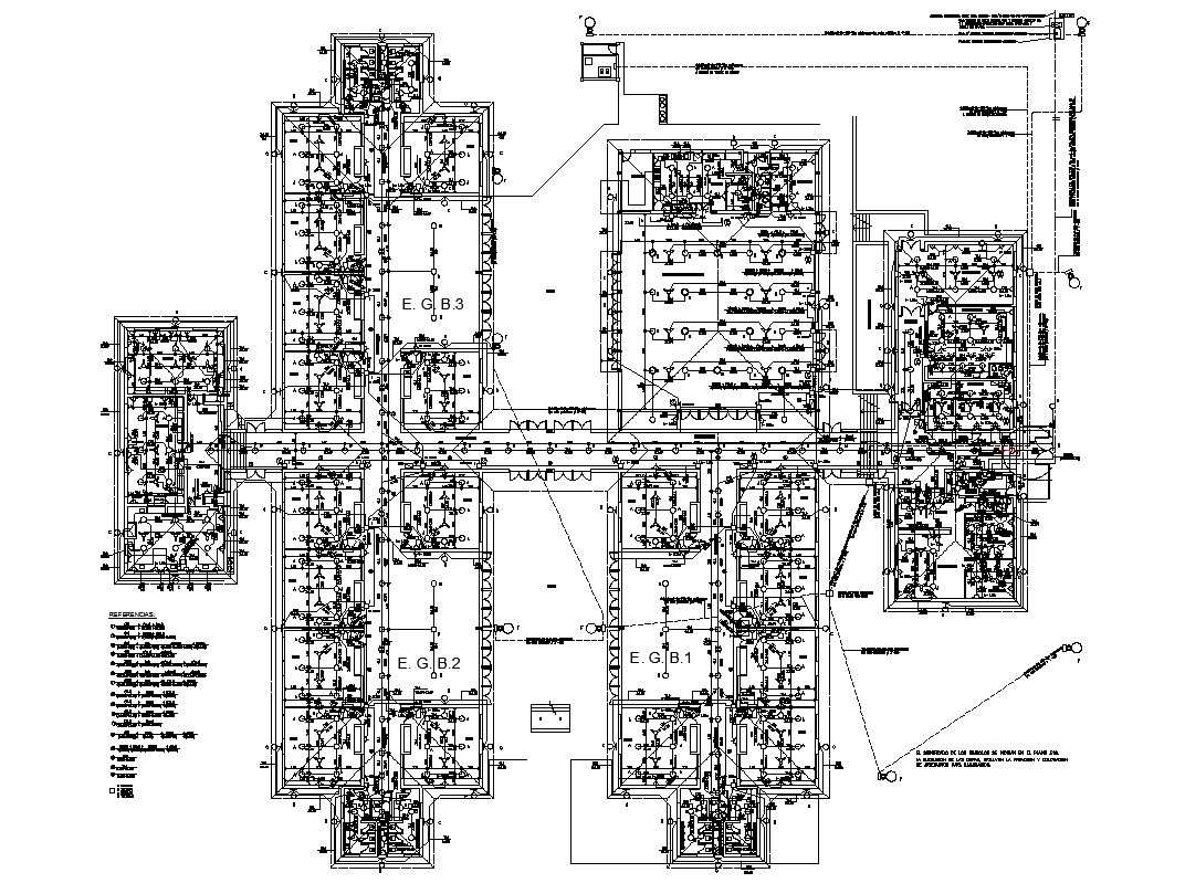Commercial working plan detail dwg file