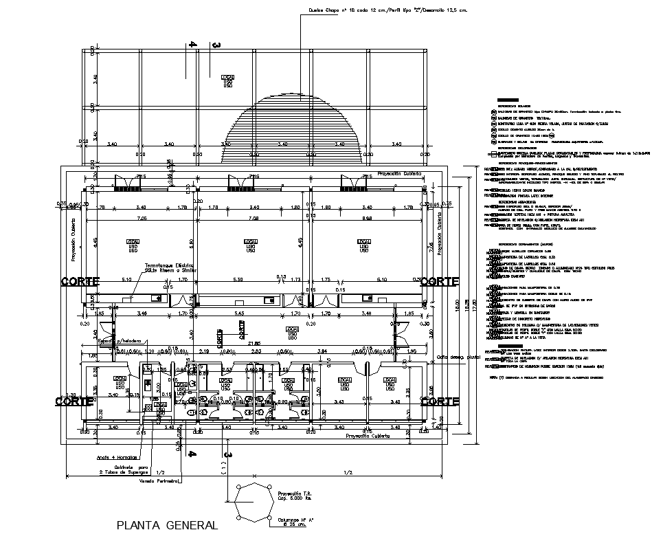 Commercial working plan detail dwg file