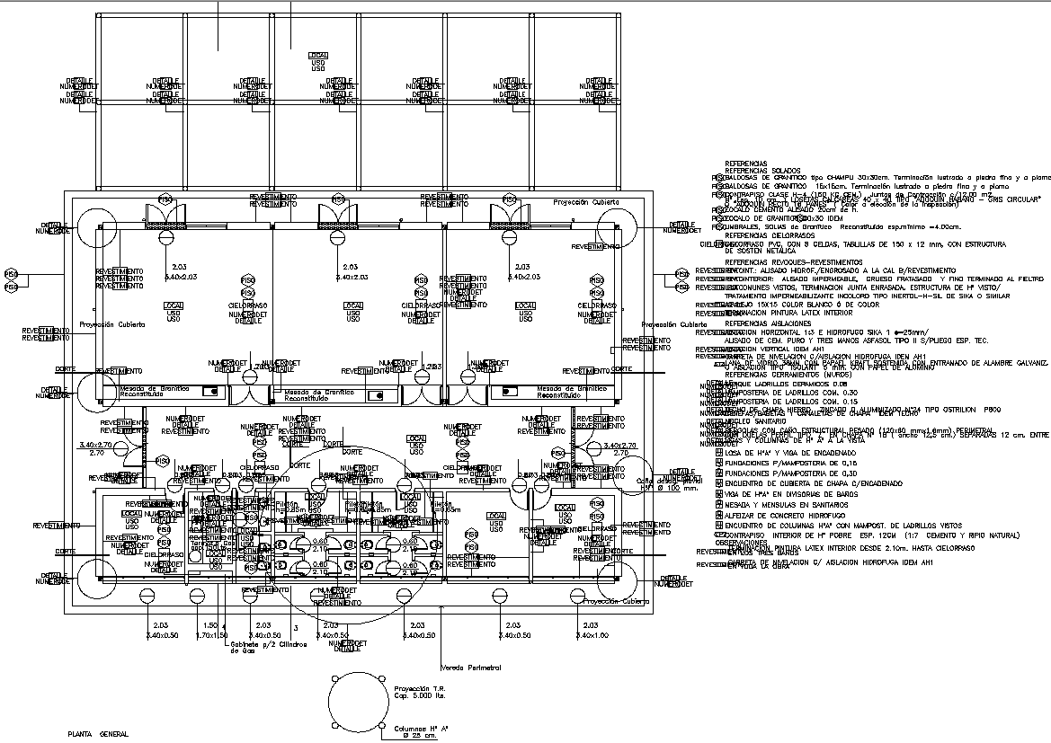 Commercial working plan detail dwg file