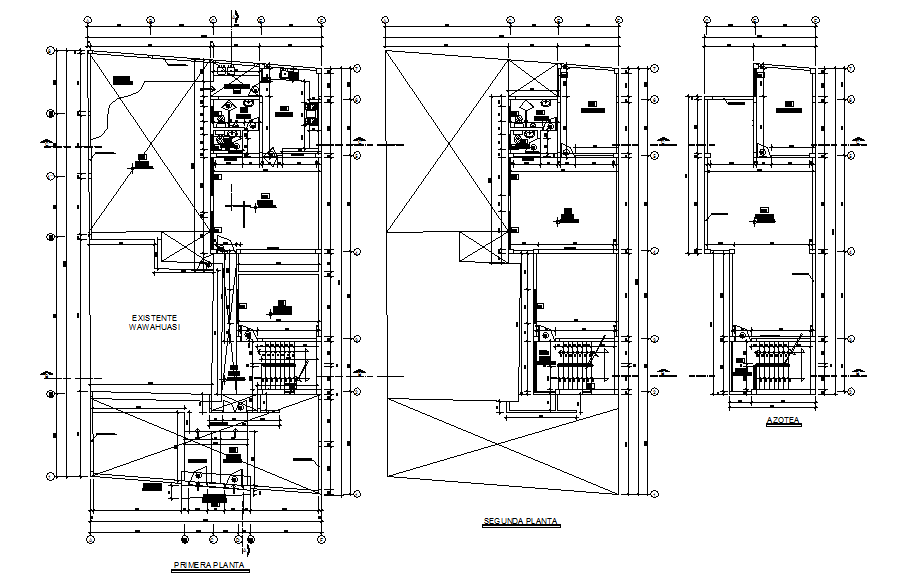 Commercial working plan detail dwg file