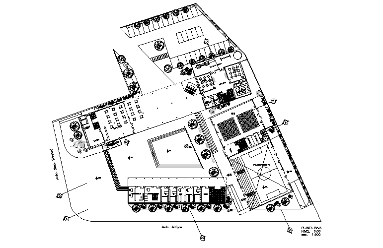 Commercial working plan detail dwg file