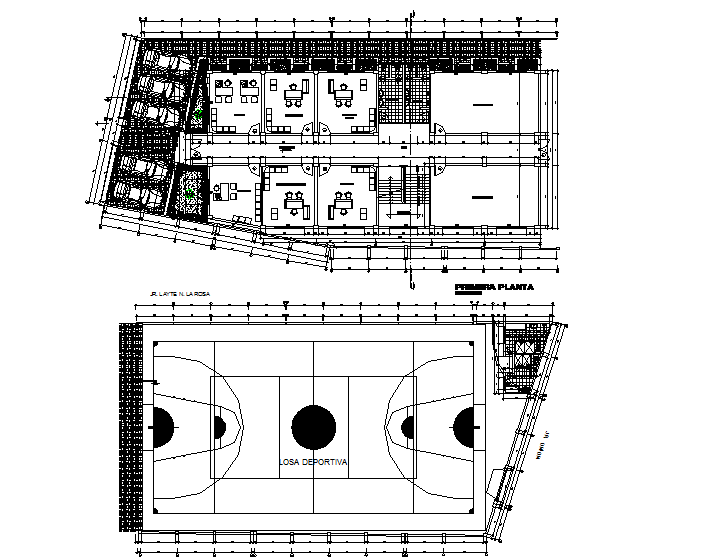 Commercial working plan detail dwg file