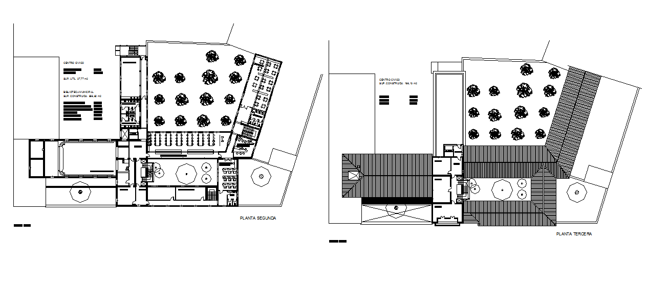 Commercial working plan detail dwg file