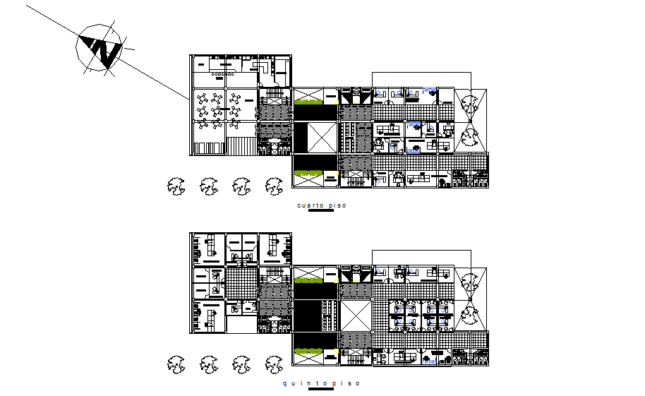 Commercial working plan detail dwg file