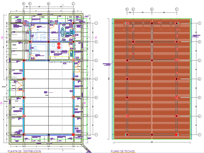 Commercial working plan detail dwg file