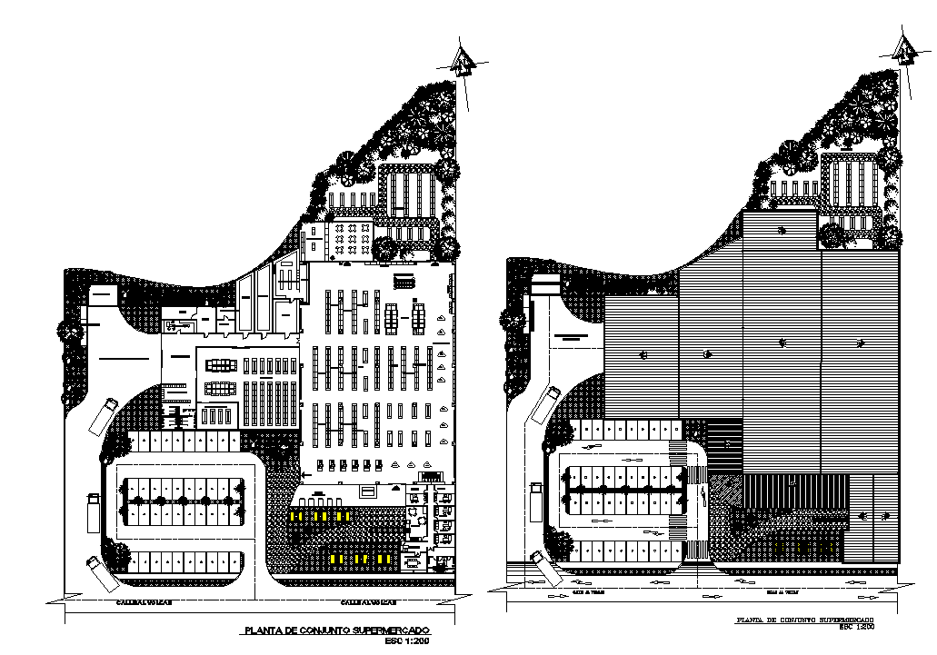 Commercial working plan detail dwg file