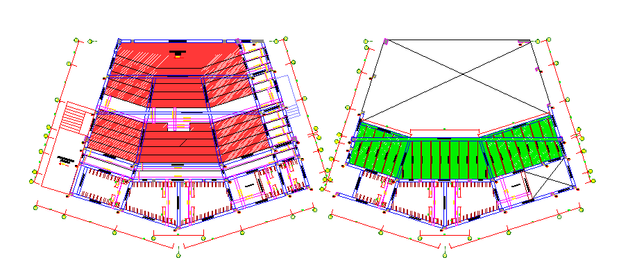 Commercial working plan detail dwg file