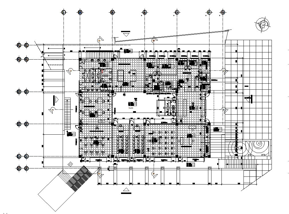 Commercial working plan detail dwg file