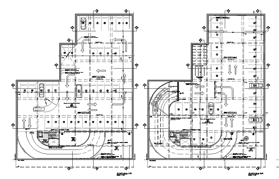 Commercial working plan detail dwg file