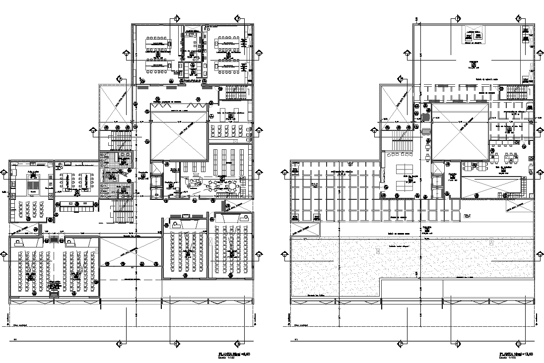 Commercial working plan detail dwg file