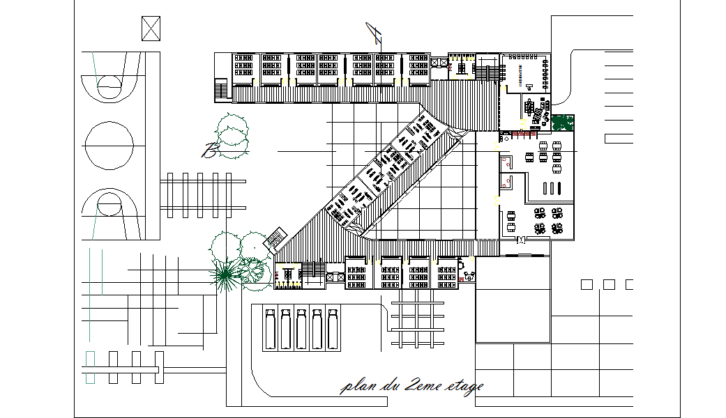 Commercial working plan detail dwg file