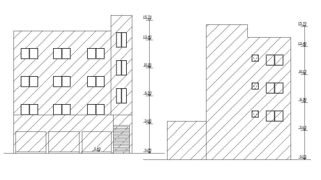 Commercial Elevation Drawing AutoCAD File