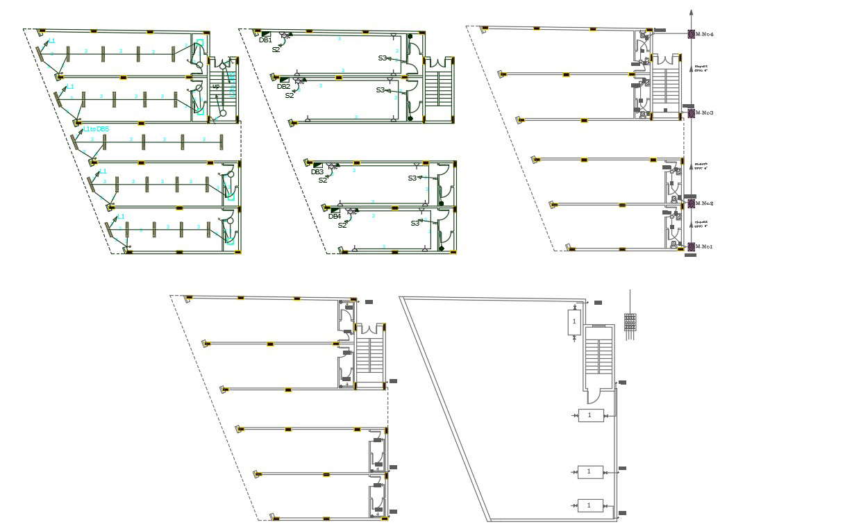 Commercial Shop Electrical Plan CAD Drawing 