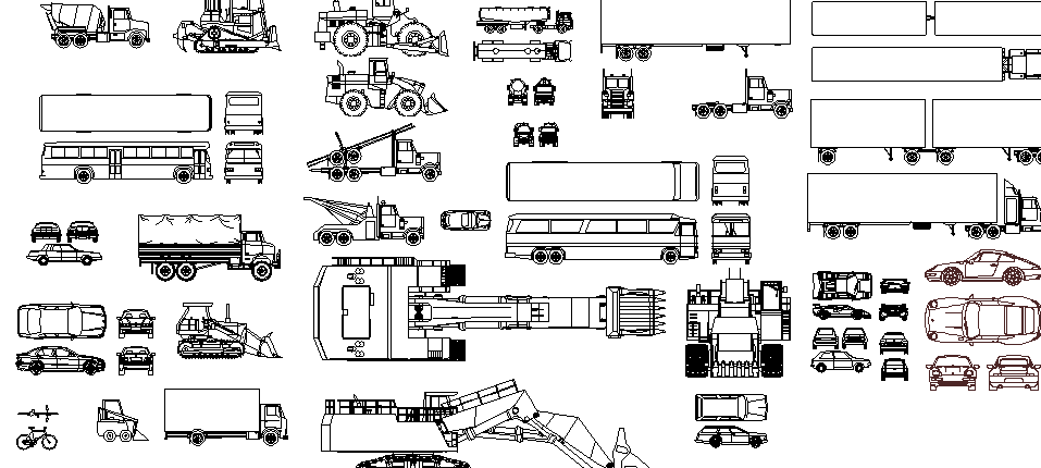 Common Vehicle Blocks dwg file