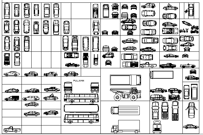 Common Vehicle Blocks dwg file