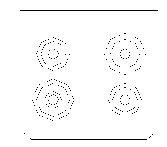 Common flower pot cad design block dwg file