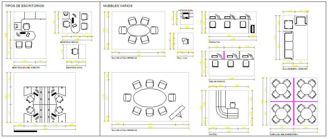Common furniture blocks of kitchen of hospital dwg file